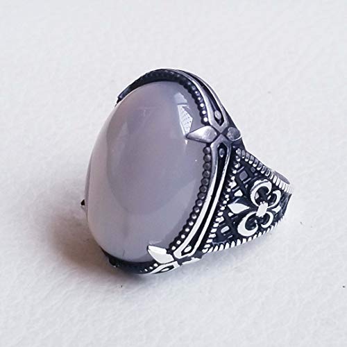 yemen solaimani 925 sterling silver ring natural yaman blue agate aqeeq stone mens ring yemen solaimani agate aqeeq gemstone jewelry yemeni