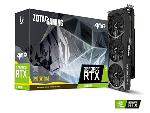 ZOTAC GAMING GeForce RTX 2080 Ti AMP 11GB GDDR6 352-bit SPECTRA RGB LED Metal Backplate Graphics Card - ZT-T20810D-10P