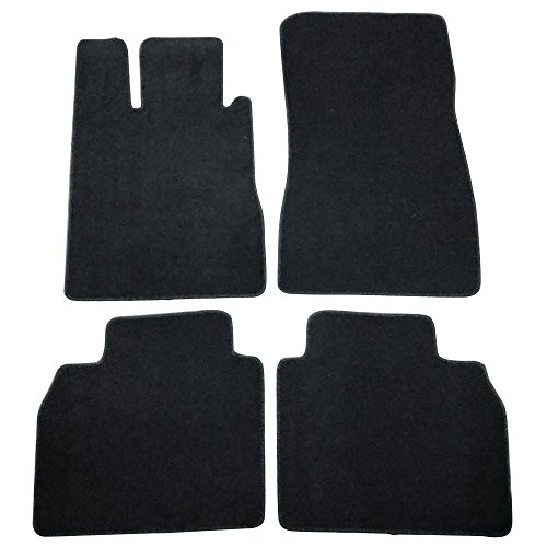 Floor Mats Compatible With 98-05 Mercedes S Class | Black Nylon Flooring Protection Interior Carpets by IKON MOTORSPORTS | 1999 2000 2001 2002 2003 2004