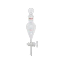1pcs 30ml to 1000ml pear-Shaped Clear and Thick Separating Funnel with Glass Piston for Lab Experiment (30ml No.19(Glass))
