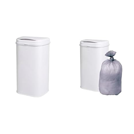 Bundle of Ubbi Stainless Steel Adult Diaper Pail, No Special Bag Required & Adult Diaper Pail Plastic Bags, 13-Gallon Capacity, Unscented, 75 Count