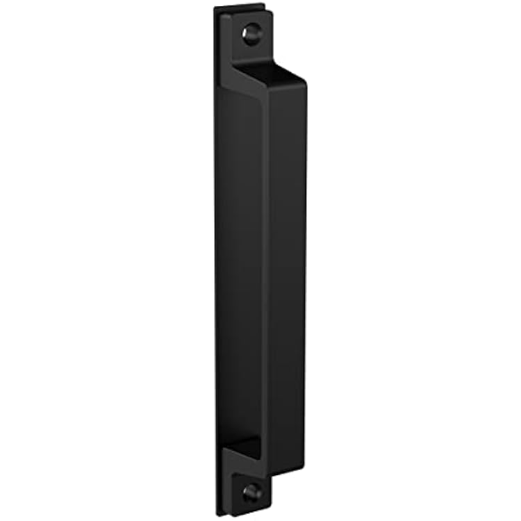 National Hardware N166-022 Modern Gate Pull Handle 10 in Black with WEATHERGUARD Protection Mounting Hardware Included for Pool Gate Driveway Gate Exterior Applications
