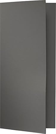 LUXPaper 4" x 9" Mini Presentation Folders | Two Pocket | Smoke Gray | 100lb. Cover | 50 Qty