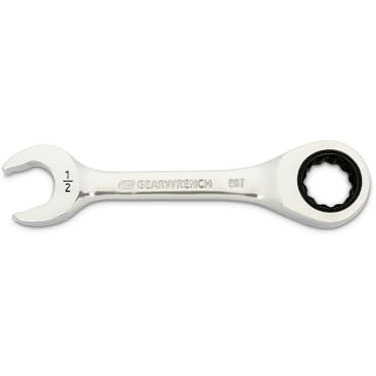 GEARWRENCH 12 90-Tooth 12 Point Stubby Combination Ratcheting Wrench | 86853