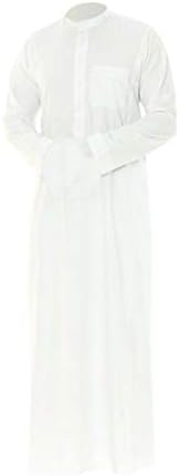 Mens Thobe Dishdasha Long Arabic White Dress Saudi