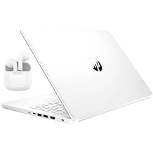 HP Flagship 14" Laptop with 1-Year Free AI-Powered Microsoft 365 | Bluetooth Earphones | 16GB RAM | 64GB Storage | Intel 4-Core Processor | 11-Hr Long Battery Life | Windows 11 | White