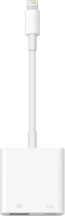 Apple Lightning to USB Camera Adapter, USB 3.0 OTG Cable for iPhone/iPad to Connect Card Reader, USB Flash Drive, U Disk, Keyboard, Mouse, Hubs, MIDI, Plug & Play (White#)