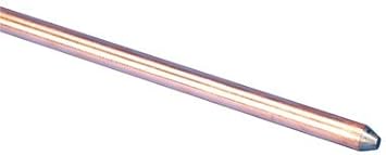 Erico 3/8 in. Copper-Bonded Steel Ground Rod 1 pk