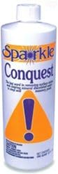 Sparkle Conquest Pool Stain Remover & Super Strength Sequestering Agent Removes Iron, Copper & Mineral Stains from Swimming Pools & Spas, Metal Stain & Scale Control, Treats 20,000 Gallons, 1 Quart
