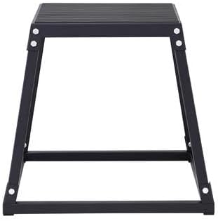 Happybuy 18 Inch Plyometric Jump Box, Steel Fitness Plyo Box, Anti-Slip Platform for Home Gym Training, Strength Conditioning, 500 lbs Capacity, Black