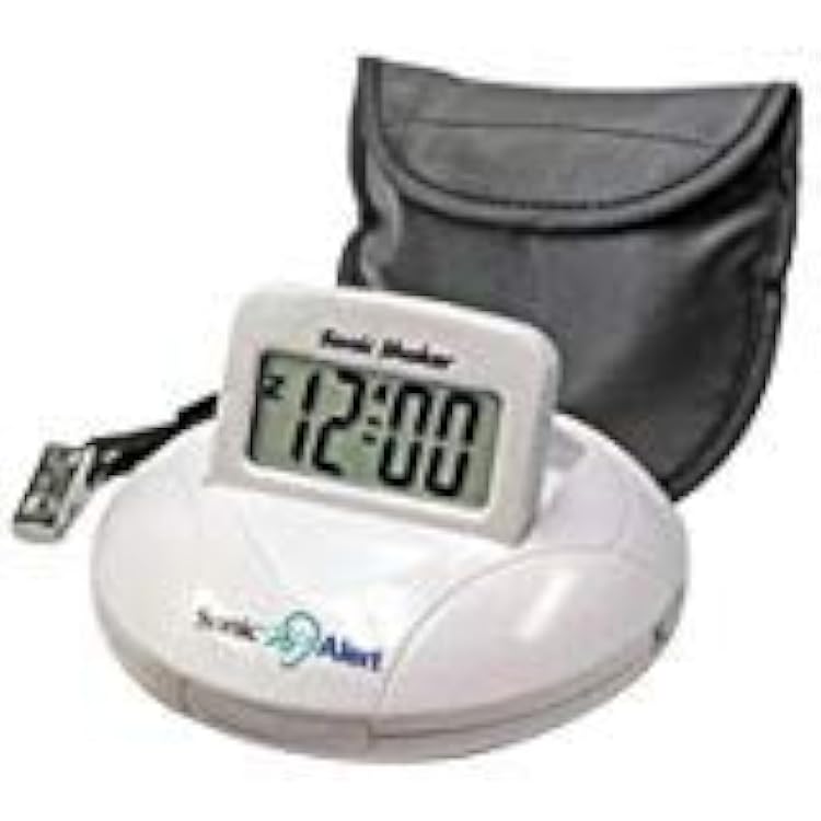 Sonic Bomb Digital Travel Alarm Clock with Sonic Shaker Bed Vibrating Feature, 90 DB Extra-Loud Alarm, Bonus FREE Travel Case with Pillow Strap & Batteries Included
