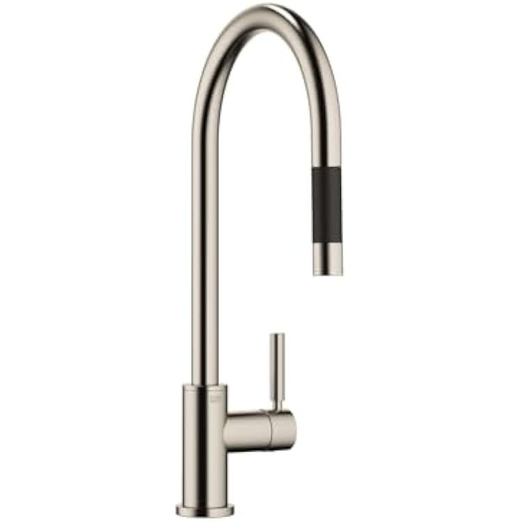 Dornbracht Single Lever Mixer Pull-Down with Spray Function Tara 33870888 Brushed Platinum
