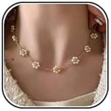 Gold Pearl Necklace for Women Simple Pearl Necklace Wedding Jewelry for Brides Bridesmaid Bridal Necklaces Wedding Accessories Gifts