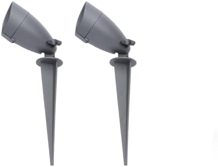 LED Low Voltage Landscape Lights with Connector, Aluminium Die-Cast,Outdoor Spot Lights Waterproof, 6W 12V ACDC,2 Pack,Spotlights for Pathway Yard Lawn Garden Transformer NOT Included