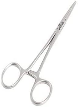 Fishing Hemostat 5" Locking Clamps Forceps Stainless Steel Straight or Curved Tip MOSQ