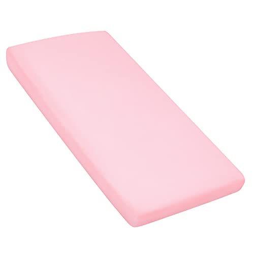 Nap Mat Sheet 24 x 48 x 4 Fitted Elastic Corners Preschool Day Care Rest Nap Mat Cover, Soft & Breathable Baby Sheets for Regalo My Cot Portable Toddler Bed and Joovy Travel Cot, Pink