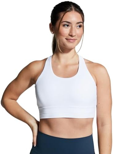 Born Primitive Women's Ignite Sports Bra - Soft Stretchy Supportive Gym Fitness Top with Strappy Back, Thick Shoulder Straps