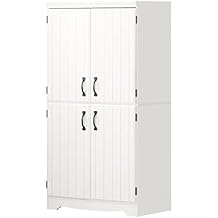 South Shore Farnel 4-Door Storage Cabinet-Pure White, Tall