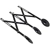 Pastry Cutter, 3 Wheel Stainless Steel Pizza Slicer Adjustable Expanded Multi Round Dough Cutter Roller Cookie Pastry Knife Divider with Handle (Black non-stick)