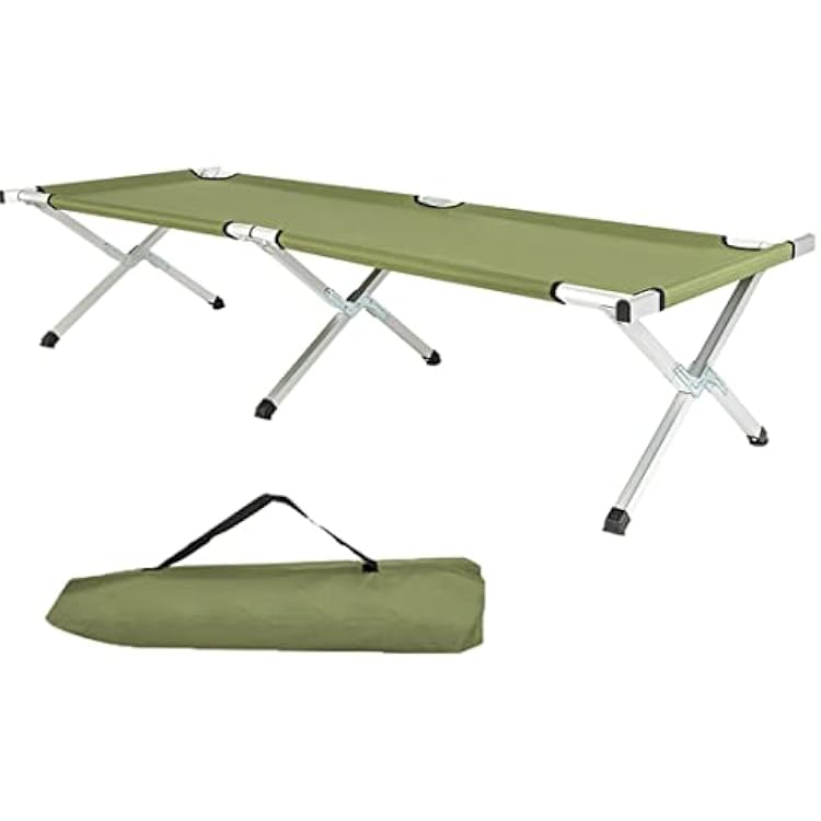 Outdoor Camping Cot, Folding Lightweight Bed Portable Camping Cot with Carry Bag for Adults Hiking Hunting Traveling