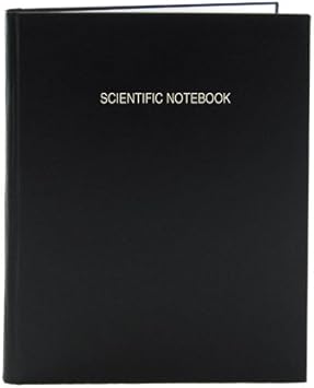 BookFactory Black Scientific Notebook (0.25" Ruled), Hardbound, 48 Pages