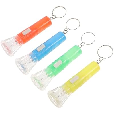 10pcs Mini Plastic Flashlight Keychain Carabiner Light High Lumens Portable