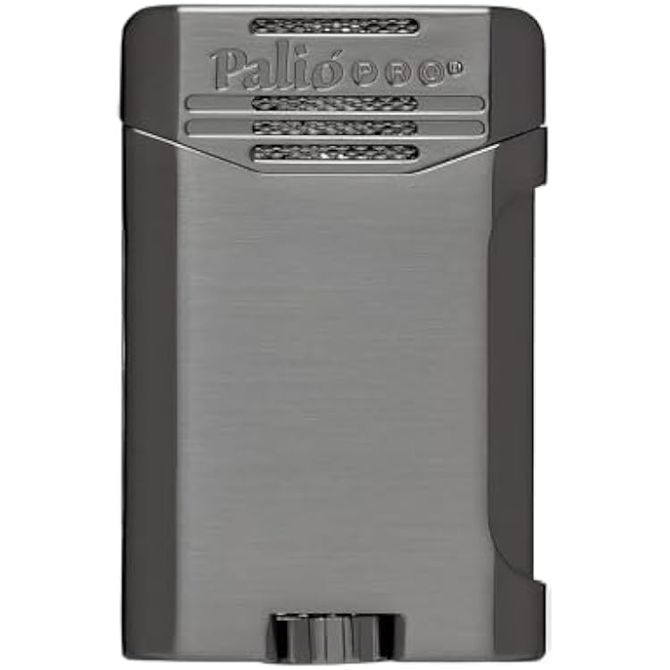 Palio Pro Line, Antares Doublejet Torch Lighter. Side Squeeze Ignition, Metalic Body, Color Tinted Fuel Window Gunmetal