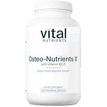 Vital Nutrients Osteo-Nutrients II - Vitamin K2 + D3, Calcium, Boron, and Magnesium for Bone Strength* - Healthy Heart Support - Vegetarian Supplement - Gluten, Dairy, Soy Free - 240 Capsules