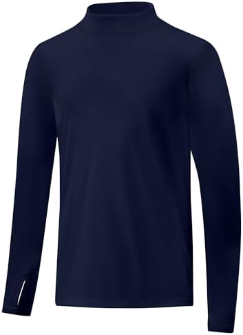 UPF 50 Boys Rash Guard Long Sleeve Thumb Hole UV Sun Protection Swim Shirt for Kids Quick-Dry SPF Fishing Shirts