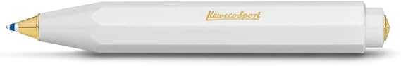 Kaweco CLASSIC SPORT Ball Pen White I Retractable Ballpoint Pen with a Standard D1 Refill 10.5 cm