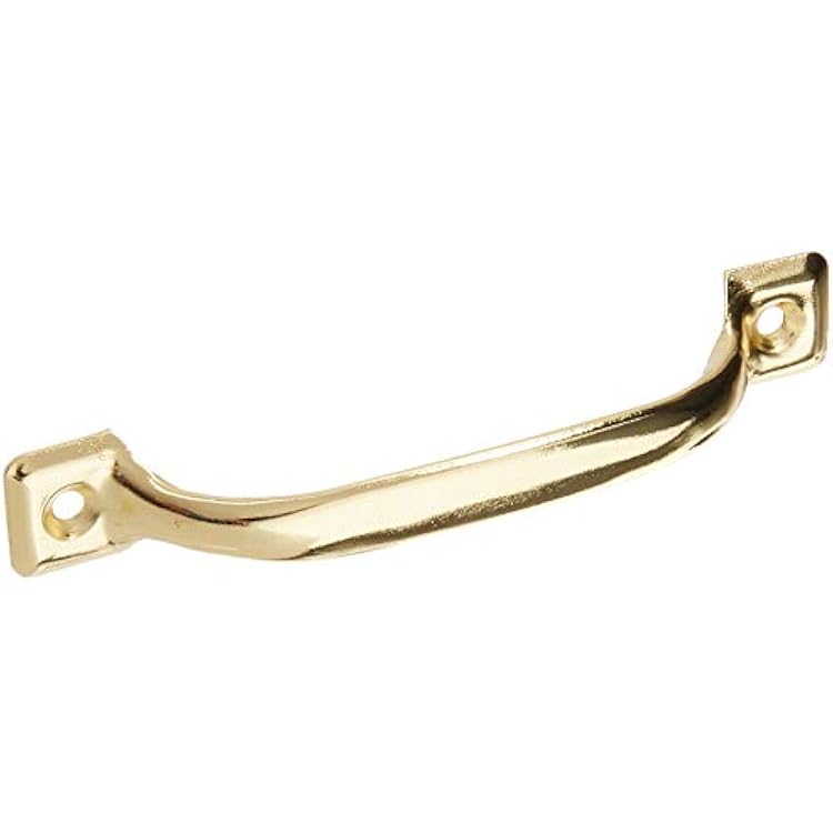 Wright Products, 4 34 inch Pull Handle for Screen Doors, Cabinets, Drawers, DIY Home Projects, Brass