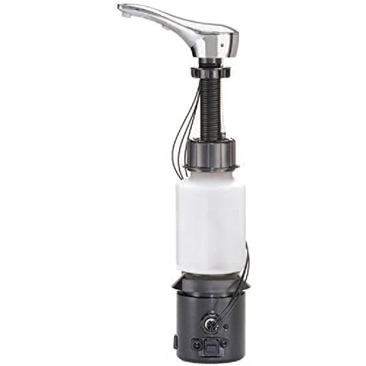 Bobrick 824 Automatic Liquid Soap Dispenser, Top-Fill Touch-Free Soap Spout 34-fl oz. 1.0-L Liquid Soap Capacity, For Public Restroom Countertops 1-38 Mounting Diameter, Chrome Finish