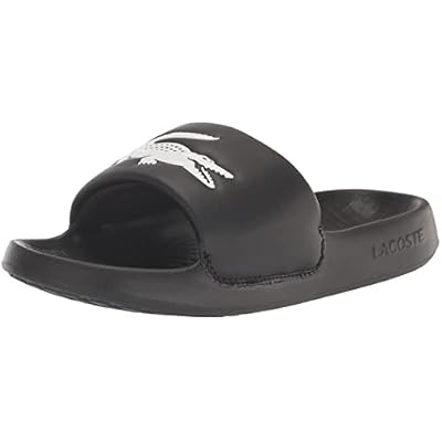 Lacoste Womens Serve Slide, BlackWhite, 7