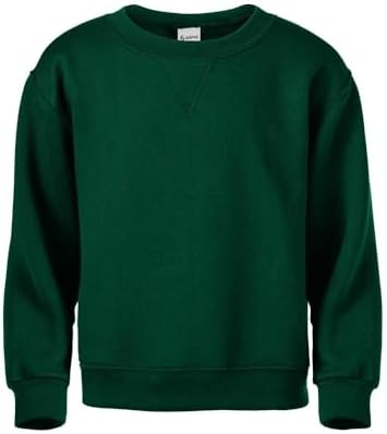 Soffe MJ Boys 8-20 Crew Sweatshirt, Dark Green, Large