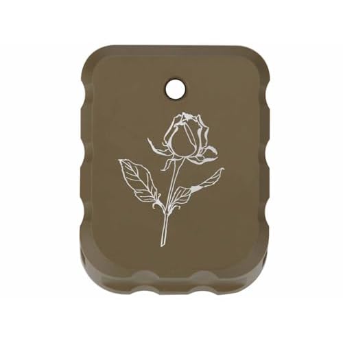 NDZ Performance Weighted Brass Magazine Base Plate for P320 X Series & X5 Legion Cerakote FDE, Laser Engraved with Color Fill, 9mm, Magwell Compatible, USA Made