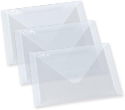 Sizzix Plastic Envelopes, 6.875 by 5-Inch, 3Pack
