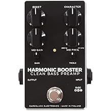 Darkglass Harmonic Booster Clean Bass Preamp Pedal for Electric Bass w/ 3-band EQ, 14" Output Jack, and 14" Input Jack