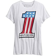 Harley-Davidson Women's Retro #1 Tee 3 Women's Retro #1 Tee, White 99238-19VW