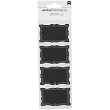 American Crafts Chalkboard Labels Borders, White