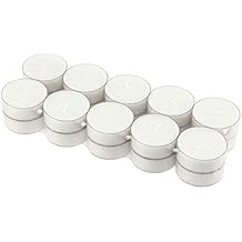 Stonebriar 40 Pack Unscented Mega Oversized Clear Cup Tea Light Candles with 9 Hour Extended Burn Time