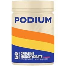 Podium Nutrition, Solos | Creatine Monohydrate, 50 Servings, Strawberry, Boost Athletic Performance
