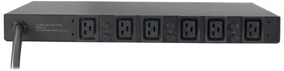 APC Rack Mount PDU, Basic 200V-240V/50A Three-Phase PDU, (6) Outlets, 1U Horizontal Rackmount (AP7516)