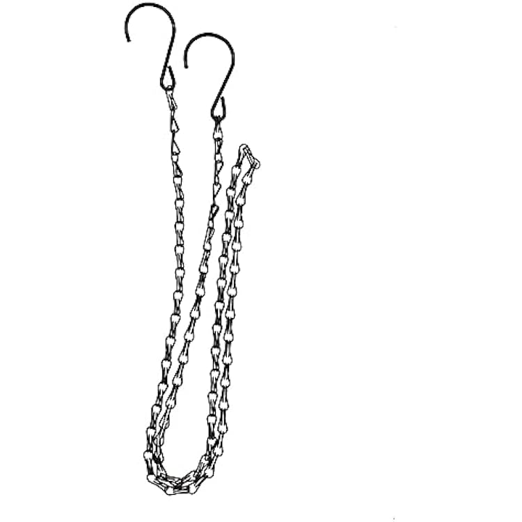 TANG 4 ft Metal Plant Hanging Chains Hook for Bird Feeders, Billboards, Planters, Lanterns, Wind Chimes and Ornaments Black, 1 PC