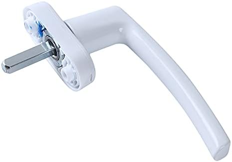 Window Handle, White Aluminum Alloy Window Handle with Locks Universal Door Handle Key Locking for Double Glazing Door Turning Window Handles for Upvc Windows