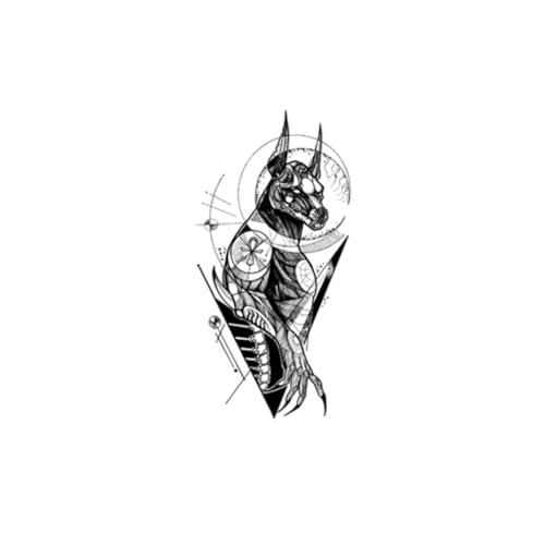 Anubis herbal flower arm semi-permanent waterproof long-lasting juice tattoo stickers male arm leg cool handsome female