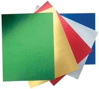 UCreate Metallic Foil Board, 5 Assorted Colors, 22" x 28", 25 Sheets