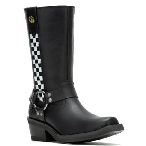 Harley-Davidson Womens Korsen Black 10 Waterproof Fashion Harness Boots D87296
