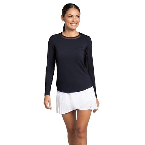 IBKUL Athleisure Wear Sun Protective UPF 50 Icefil Cooling-Long Sleeve Crew Neck with Mesh-83000