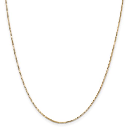 Reeds 14k Yellow Gold 0.9mm Franco Chain Necklace - 16 Inches
