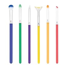 MODA Rainbow Eye 6pc Makeup Brush Kit Vibrant Vegan Eye Brush Set with Soft Synthetic Filaments for Blending, Crease & Shader